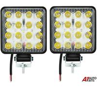 Faro Led Quadrato 48W 4" Spot Beam 2X Lampade Suv 4X4 Multi Volt 12V 24V