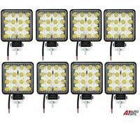 Faro Led Quadrato 48W 4" Spot Beam 8X Lampade Suv 4X4 Multi Volt 12V 24V