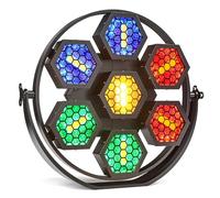 Faro LED Retrò Da Palcoscenico Con Effetto Sfondo, 7 Luci DJ RGB 30W, Washlight, Controllo DMX E Attivazione Sonora, Ideale Per Feste, Discoteche, Chiese, Compleanni Bar