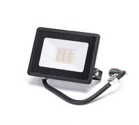 Faro Led RGB Floodlight 20W Con Telecomando IP65 Slim Carcassa Nera