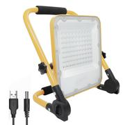 FARO LED RICARICABILE 100 W FARETTO A BATTERIA DA LAVORO LUCE FREDDA PORTATILE