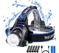 Faro LED Ricaricabile 1000LM, IP64 Faro Impermeabile Zoomable 3 Modalità Con Cav