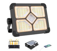 Faro LED Ricaricabile 150W Faretto LED da Cantiere Portatile 5 Modalità/Batteria