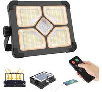 Faro LED Ricaricabile 150W, Faretto LED Da Cantiere Portatile Con Telecomando 5