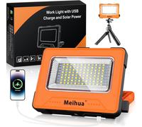 Faro LED Ricaricabile 60W 12000 Mah, Faretto LED Portatile, 4 Modalità, 5 Lumino