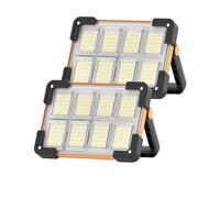 Faro LED Ricaricabile, Faretto a Batteria Solare USB, 2 Pezzi