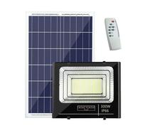 FARO LED SMD PANNELLO SOLARE SENSORE CREPUSCOLARE 300W LUCE FREDDA 6500K IP66 LM