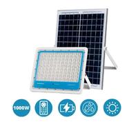FARO LED SOLARE 1000W FARETTO FOTOVOLTAICO CON TELECOMANDO+CREPUSCOLARE IP66