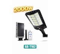 Faro LED solare 2000W Lampione Stradale Crepuscolare con Pannello Solare