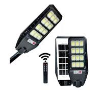 Faro LED solare 400w Lampione Stradale Crepuscolare CON PANNELLO SOLARE