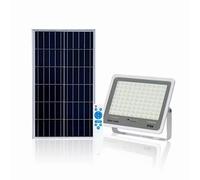 FARO LED SOLARE LAMPIONE DA ESTERNO STRADALE FARETTO LUCE NATURALE 5000K PANNELLO SOLARE SENSORE MOVIMENTO E TELECOMANDO (FP-SL01-100W)