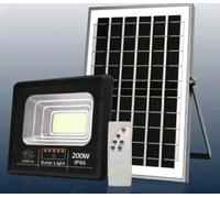 Faro LED Solare Per Esterni con Pannello Solare Indicatore Carica 200W IP66