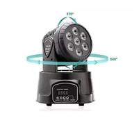 Faro LED Strobo 7 LED Proiettore Effetto Luci Discoteca RGB Testa Rotante MD-710