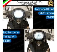 FARO LED SYM SYMPHONY ANABBAGLIANTE ABBAGLIANTE H4 POSIZIONE T10 NO ERROR