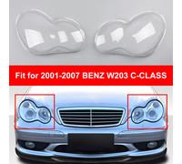 Faro Lens Shell Plastic Cover Left + Right Per 2001-2007 Benz W203 C-Class H7 Y0