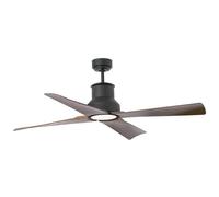 FARO BARCELONA Ventilatore a pale Winche M lampada LED IP44 nero FARO BARCELONA