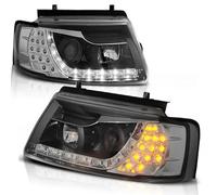 Faro Luce Diurna Ottica Per VW Passat 3B Anno 96-00 Nero LED Indicatori