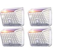 FARO LUCE FARETTO ESTERNO ENERGIA SOLARE 90 LED SMD SENSORE MOVIMENTO X4 PEZZI