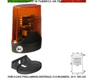 Faro Luce Fissa Comando da Centrale Automatismo Lampeggi Differenti 12 Led 230 V