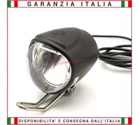 Faro Luce LED Anteriore bici elettrica ebike 6-60 Volt Universale Clacson
