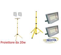 FARO LUCE LED DA CANTIERE PROIETTORE SU TREPPIEDE 20W ESTERNO INTERNO