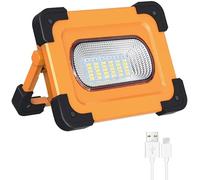 Faro Luce LED Powerbank Portatile, 60W Lampada LED Esterni 3000LM Lampada da Lavoro a LED Ricaricabile con Cavo USB LED Esterni con Batteria Integrata Lavoro da Campeggio Lamp 4 Modalita
