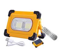 Faro Luce LED Ricaricabile 80W, Faretto LED da Portatile con USB, 4 Modalità Luci da Lavoro Campeggio Impermeabile Lampcon Batteria Ricaricabile Integrata 6000 mAh per Cantiere, Riparazioni Auto