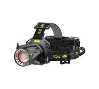 Faro Luminoso LED, Lampada Frontale, Luce Forte, Lampada Frontale Ricaricabile USB per Campeggio e Pesca Zoomabile