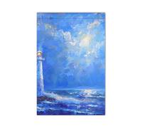 faro mare pittura a olio grandi bandiere all'aperto banner di Pasqua per la decorazione del portico 12x18 doppia faccia