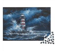 faro marino Puzzle Di Legno 1000 Pezzi Puzzle Difficile Puzzle Per Adulti Puzzle Giochi Stampa Di Alta Qualità Regalo Per Amore E Amico 1000pcs (75x50cm)
