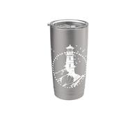 Faro Marittimo Nautico Retro Costa Mare Bicchiere termico in acciaio inox doppia parete