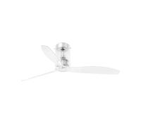 Ventilatore da Soffitto Energiespar con Telecomando Mini Tubo Cromo Lucida 128cm