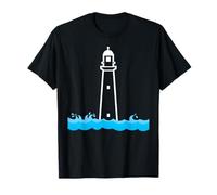 Faro Minimalista Tema Nautico Mare Costiero Maglietta