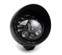 Faro moto 7'' fari anteriore universale retrò per Cruiser Cafe Racer CA250 Steed 400 600 Steed400 Steed600 Magna Magna250 (Nero)