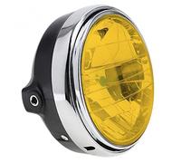 faro moto 7 pollici 35W faro universale per motocicletta cristallo giallo vetro trasparente fascio di lenti rotondo LED faro Per vespe 600 900 CB400 900
