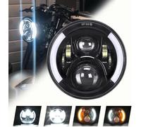 Faro moto a LED 7 Pollici lampadina per Moto a LED DRL Angel Eyes per Harley Hon