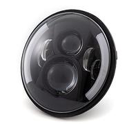 Faro moto a LED da 7 pollici con indicatore di direzione bianco abbagliante adatto per Street Glide Road King Electra Glide faro (B)