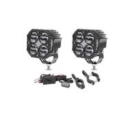 Faro Moto Faretto A LED Per Motociclette, Luce Bianca Ambrata Bicolore, Fari Ausiliari Per Motociclette, Fendinebbia Per Camion, Fuoristrada, SUV, UTV Fari per Moto