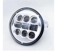 Faro Moto Faro Anteriore A LED Da 5.75 Pollici DRL Angel Eye Per Dyna Per Softail Per Sportster 883 XL883 Proiettore Da 5 3/4" Con Luci Diurne A LED Faro LED Moto(Chrome)