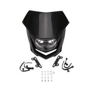 Faro Moto Faro Anteriore Moto 35W Illuminazione Universale Doppio Faro Sportivo Per Suzuki Per Enduro Motocross Accessori Faro LED Moto(Nero)