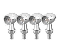 Faro Moto Luci Anteriori Adatto per Honda Adatto per Yamaha Cafe RacerMotorcycle LED Indicatori di direzione Moto Led Freno Luci di arresto 8mm 12V Lampada Fari Moto Faretto Anteriore(4 X White Amber)