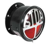 Faro moto posteriore nero vintage con scritta STOP con luce targa moto special