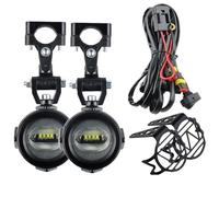 Faro Motocicletta Ausiliarie Universali Moto 40 W 6000 K Fendinebbia Spot Per BMW R1200GS F800GS F700GS F650 K1600(Style 2)