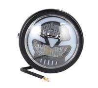Faro Motocicletta Faro Anteriore LED 6.5 Pollici Moto D'epoca Abbagliante Anabbagliante Rotondo Per Sporster Per Softtail Per Chopper(Yellow Light)