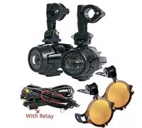 Faro Motocicletta Kit Guida Ausiliarie A LED Accessori Per Moto Fendinebbia Per CRF 1100 L 1100L CRF1100L Per BMW R1200GS Per ADV F800GS K1600 O Altri(Gold set)