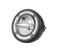 Faro Motocicletta LED Impermeabile Universale 7 Pollici DRL | Gruppo Ottico Moto Lampada Frontale A Secchiello Retrò Con Staffa Da 7,5". Fanale Anteriore