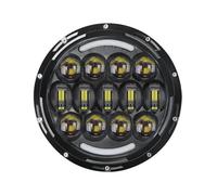 Faro motociclo Faro Anteriore A LED Nero/cromo Da 7 Pollici Per Davidson Per Sportster Per Softail Per Dyna Per Fat Per Boy DRL Fari Ausiliari Da 7''(002 Black)
