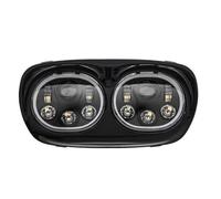 Faro motociclo Faro Anteriore Moto A Doppio Proiettore LED Da 5,75 Pollici Con Angel Eye Hi-Lo Beam Per Davidson Per Road Per Glide 2004-2013 Per FLTR(Nero)