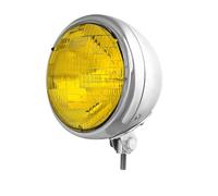 Faro motociclo Faro Anteriore Per Motocicletta Cromato Personalizzato Classico Da 7'' Per Davidson(Clear)