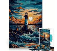 Faro nella notte stellata - Puzzle da 1000 pezzi per ragazzi, stimolante per la mente, ideale per il tempo libero, con bordi precisi e un regalo pensato con cura 38x52cm